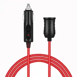 12 V/24 V 2,5 м/8.2ft Прикуриватель кабель в розетка в автомобиль мужчин и женщин зарядки Расширение удлинение кабеля провода шнура