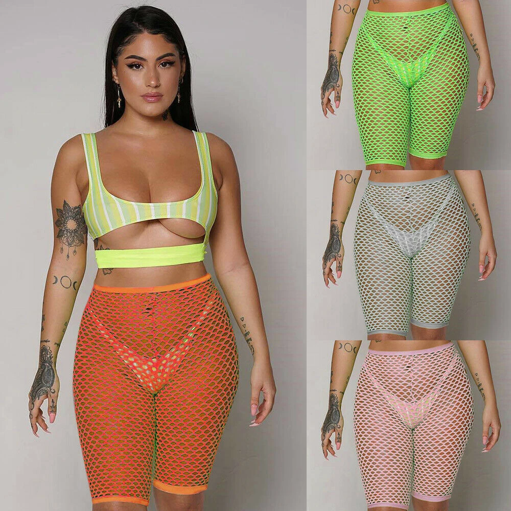 high waisted crochet shorts