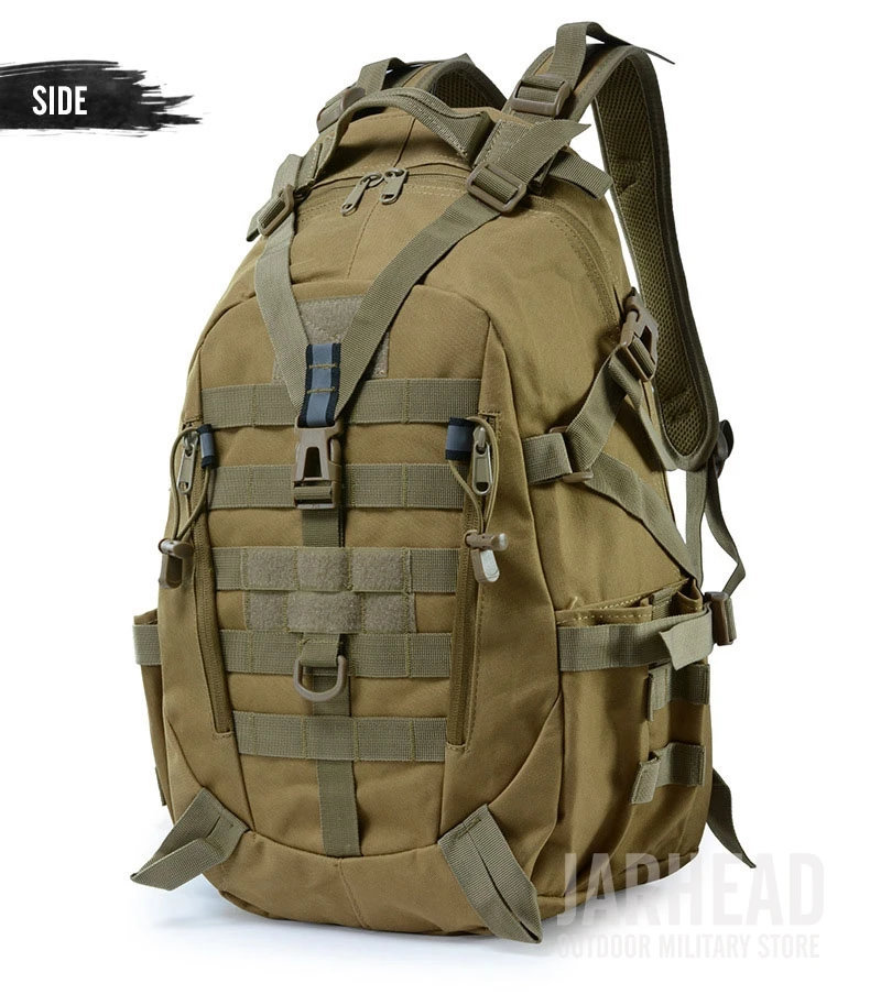Mochila ao ar Bolsa de Viagem Tático Reflexivo Livre Molle Camuflagem Militar Assalto Bolsa Caminhadas Acampamento Caça 12 Cheap Mochilas escal.