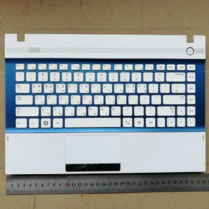 Корейская, kr Макет ноутбук клавиатура с тачпадом для samsung NP300 1" NP300V4A 305V4A 300V4Z 305V4Z 200A4Y 200A4B - Цвет: Белый