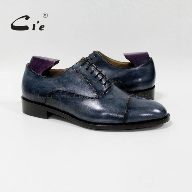 Respiráveis Homens 100 blake Rodada Oxford 03 Ox Sapato De Genuíno 03 Handmade Ofício Captoe Couro Patina Bespoke Cie Marinha Bezerro Mackay Dos Zaq0wZt