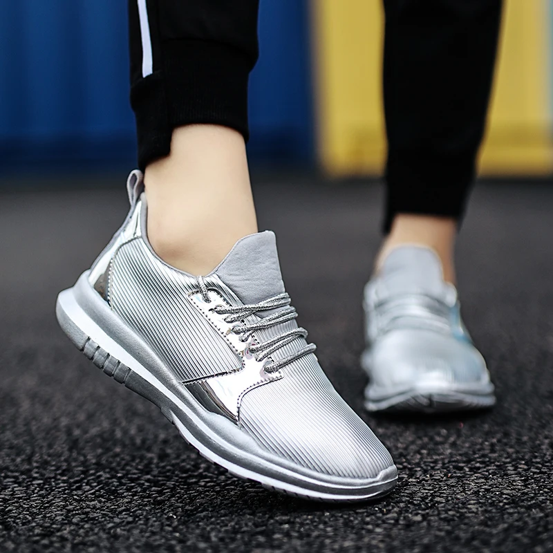 

2019 Tennis Shoes for women Trainers PU Breathable Bright leather Sneakers Tenis Female Outdoor Sports women Shoes Chaussures 41