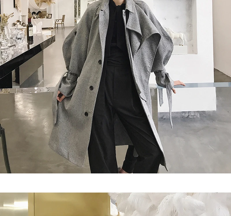  Trench Coat Men Streetwear Punk Rave Gothic Long Jacket  (7)