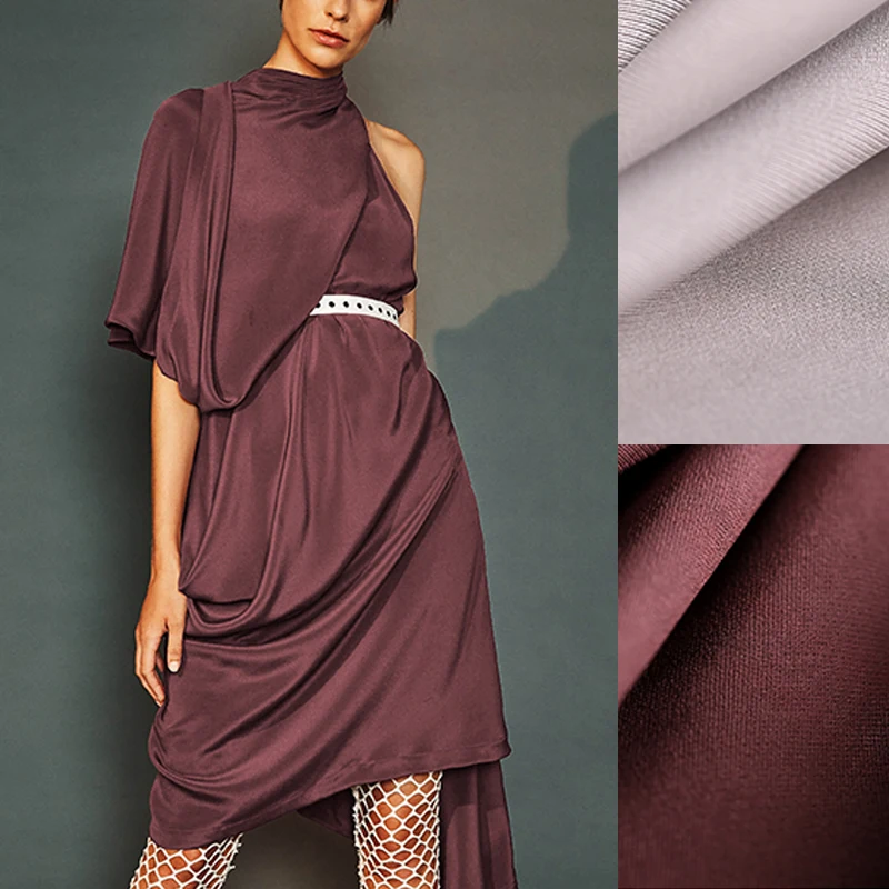 

120CM 40MM Heavy Solid Color Stretch Silk Fabric Good for Spring Summer Dress Skirt Shirt Pants E1028