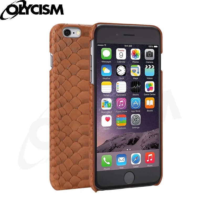 Купить Qosea For Apple iPhone 7 8 X Case Genuine Leather Python Snak Skin Design Hard Anti knock Luxury Phone Cover  Мобильные телефоны и | Half-wrapped Cases (32851507568)