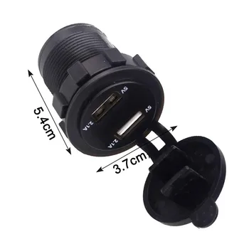 

12-24V USB Socket Motorcycle Boat USB Socket With Voltmeter Power Adapter Phone Car Charger Waterproof Car Electronics Adapters