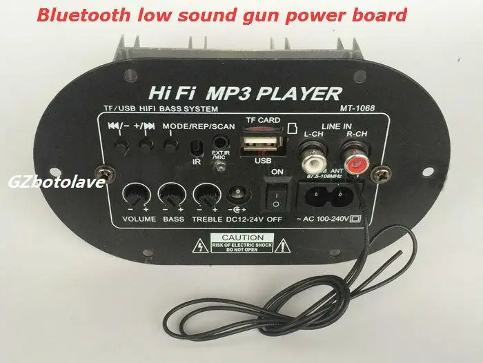 

12 v 24v 220v Bluetooth subwoofer amplifier board 6 inch 8 inch TF card USB remote radio player with remote control