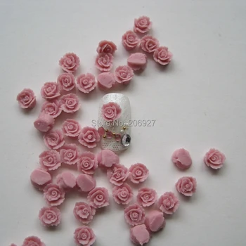 

CF4-3 30pcs Cute Ceramic Pink Flower Shape Nail Art Decoration Outlooking