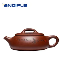 140 мл Yixing натуральная фиолетовая глина винтажный чайник все ручной работы Zisha каменный совок горшок небольшой емкости НЕОБРАБОТАННАЯ руда черные чайники