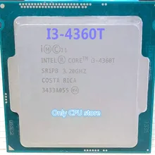 DHL или EMS процессор Core i3-4360T(4 м кэш, 3,20 ГГц), двухъядерный процессор LGA1150, Процессор i3 4360 T, i3-4360T настольный процессор