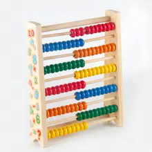 Free shipping Teaching Resources Wooden 10stalls abacus children s early education math learning calculation child s