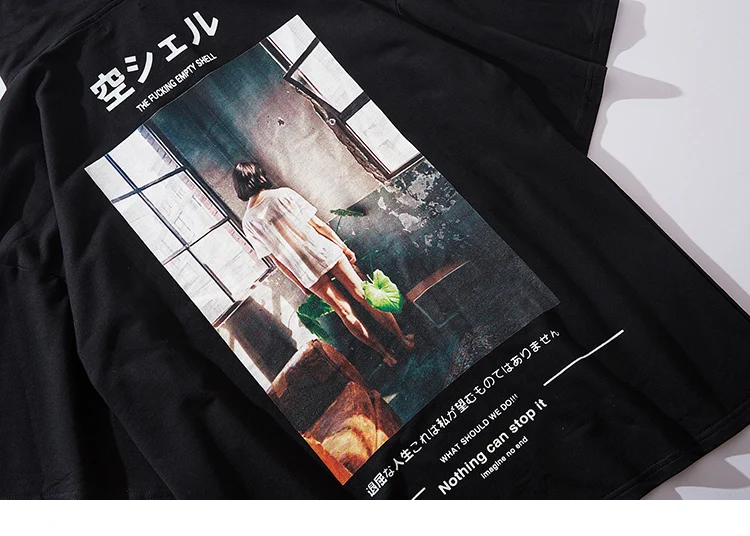 Мужская футболка с капюшоном в стиле хип-хоп, японский стиль, летняя футболка, уличная одежда Harajuku, футболка с капюшоном, короткий рукав, топы, футболки из хлопка