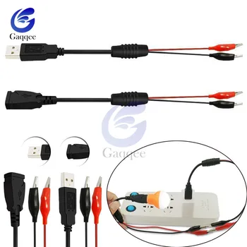 

USB Alligator clips Crocodile wire Male female to USB tester Detector DC Voltage meter ammeter capacity power meter monitor etc