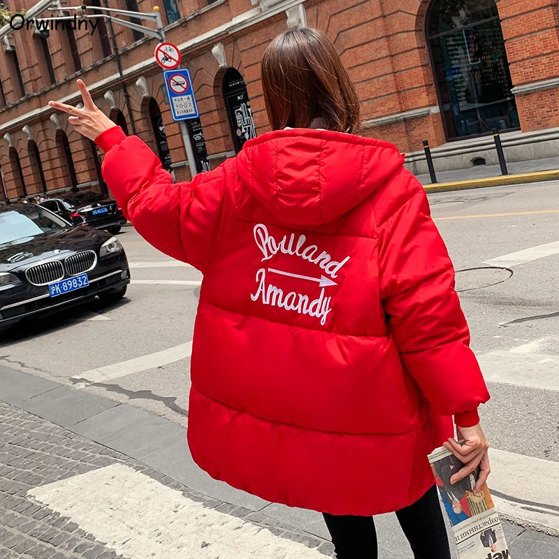 

Orwindny Winter Jacket Women 2019 New Loose Parka Thickening Warm Clothing Outerwear Student Medium Long Female Jacket Coat