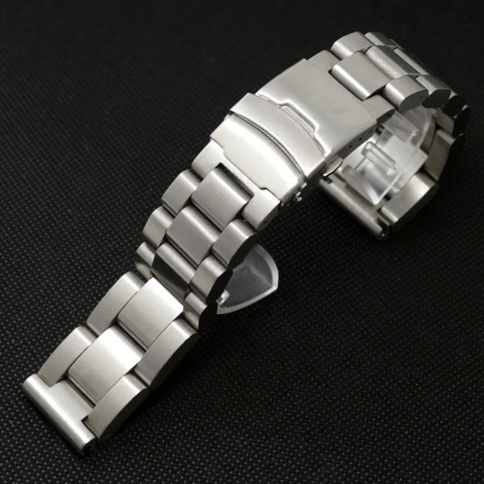 26 мм Серебряный полировки Нержавеющая сталь надежное соединение, ремешки для часов Ремни мужские часы Браслет прямой конец GD013426