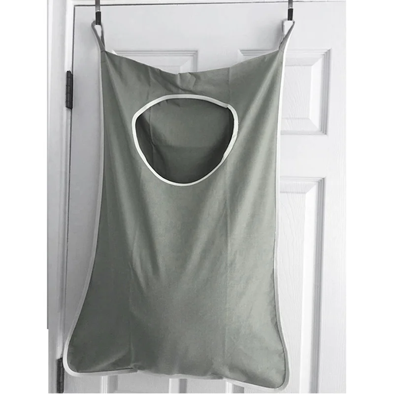

Hanging Laundry Hamper Bag with Stainless Steel Door Hooks Oxford Cloth Recycle Bag BDF99