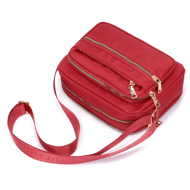 Women Fashion Solid Color Zipper Waterproof Nylon Shoulder Bag Female Crossbody Bag Ladies Bolsa Waterproof Travel Messenger Bag 1