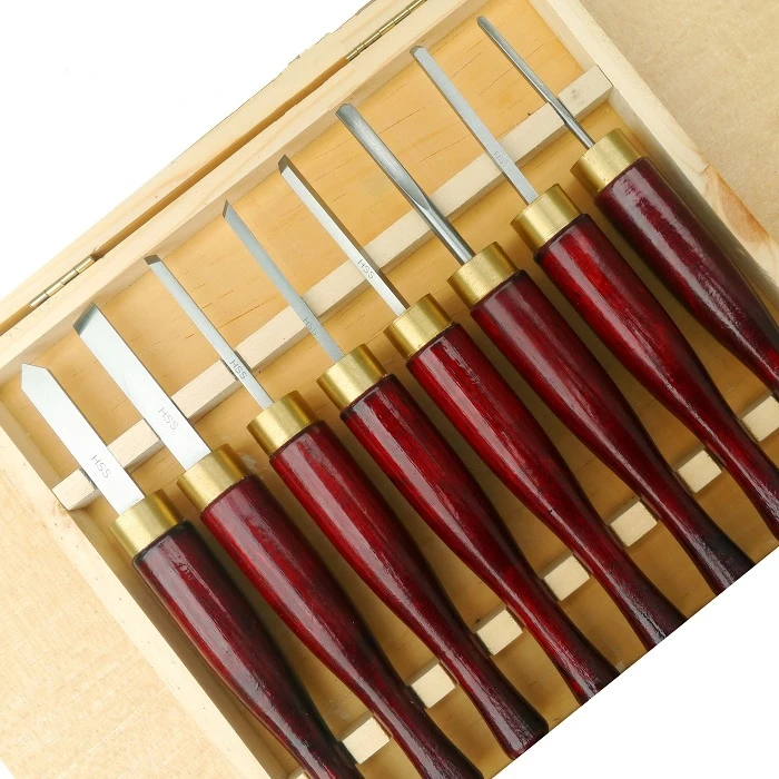 8pcs/set Mini Woodworking Turing Tool High Speed Steel Woodworking