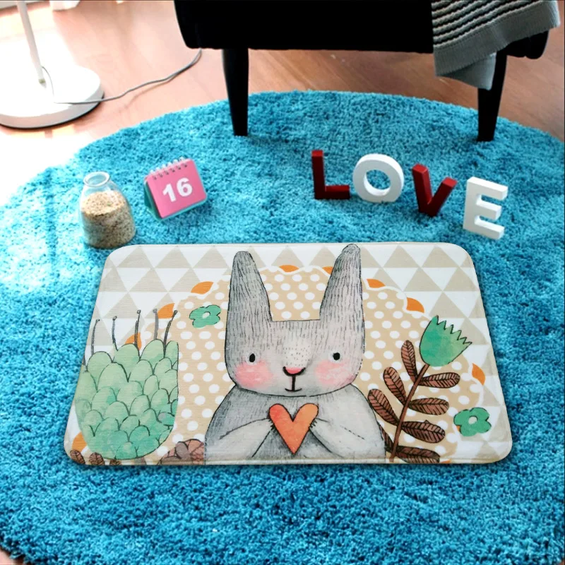 YOYIHOME Hand painted rabbit door mat bedroom door mat bathroom non
