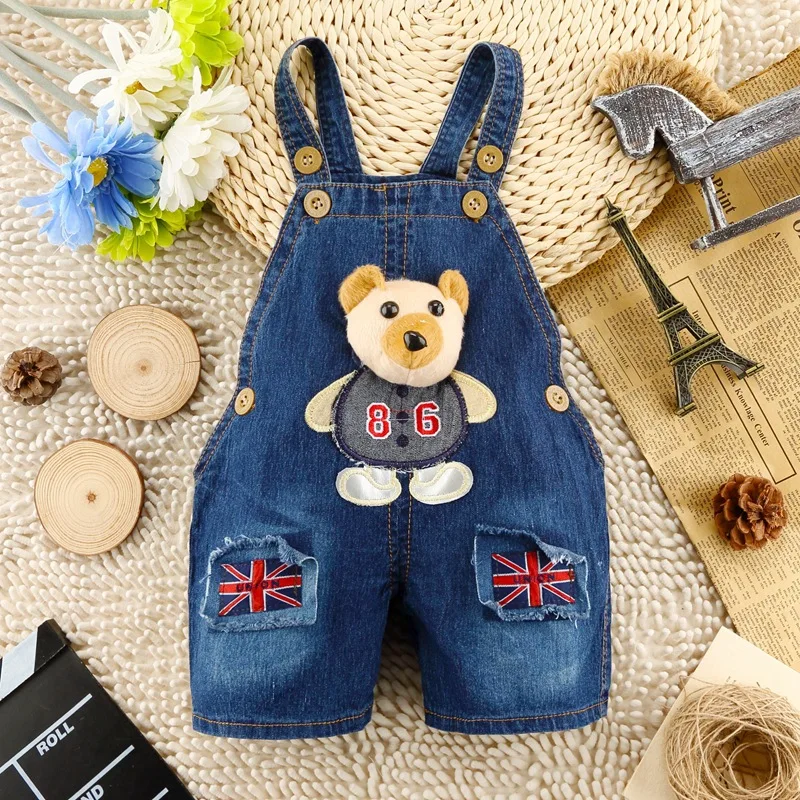 IENENS 0 3 Y Summer Boy Jeans Kids Boys Denim Overalls Fashion Infant