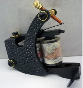

5Pcs/lot Professional Handmade Tattoo Machine 10 Wrap Coils Iron Cast Frame Custom Tattoo Gun For Liner Shader HTM-6255