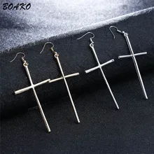 BOAKO, большие серьги с крестом, винтажные, Boho, массивные серьги,, Хит, модные ювелирные изделия, Brincos, висячие серьги, Букле д 'Орель