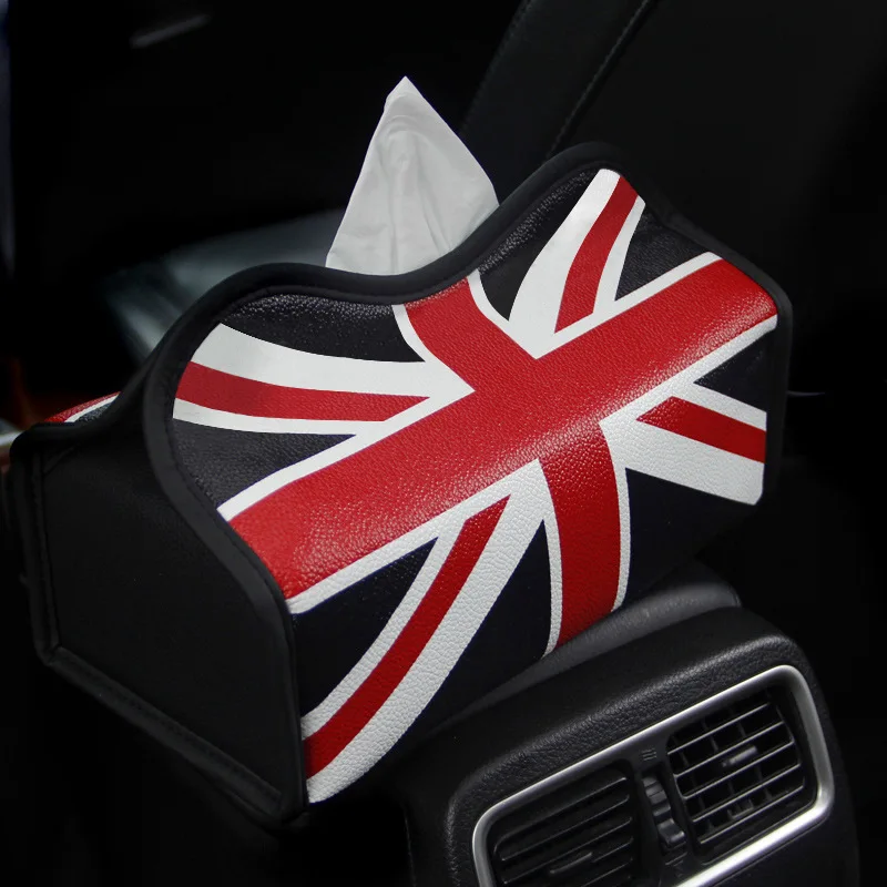 

Fashion England Style Block Type Car Leather Tissue Box Soft Paper Towels Cover Case for Home Car Interior Styling Accesorries
