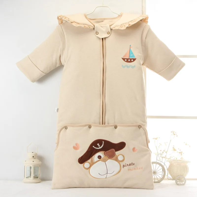 

Baby Sleeping Bag Anti-kick Color Cotton Winter Thickening Children Sleeping Sack Detachable Sleeve Infant Envelope Sleep Sacks