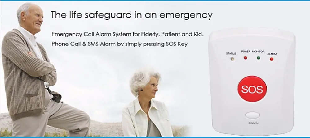 Elder Alarm Беспроводная GSM SMS домашняя охранная сигнализация с 6 кнопки SOS для пожилых людей уход аварийная система вызова