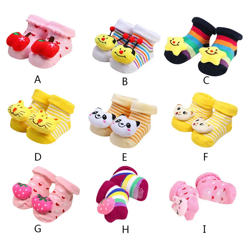 

2018 Winter Socks for Newborns Baby Socks Baby Girls Boys Cartoon Animal Soft Sole Anti-Slip Cotton Socks Wholesale JY25#FN