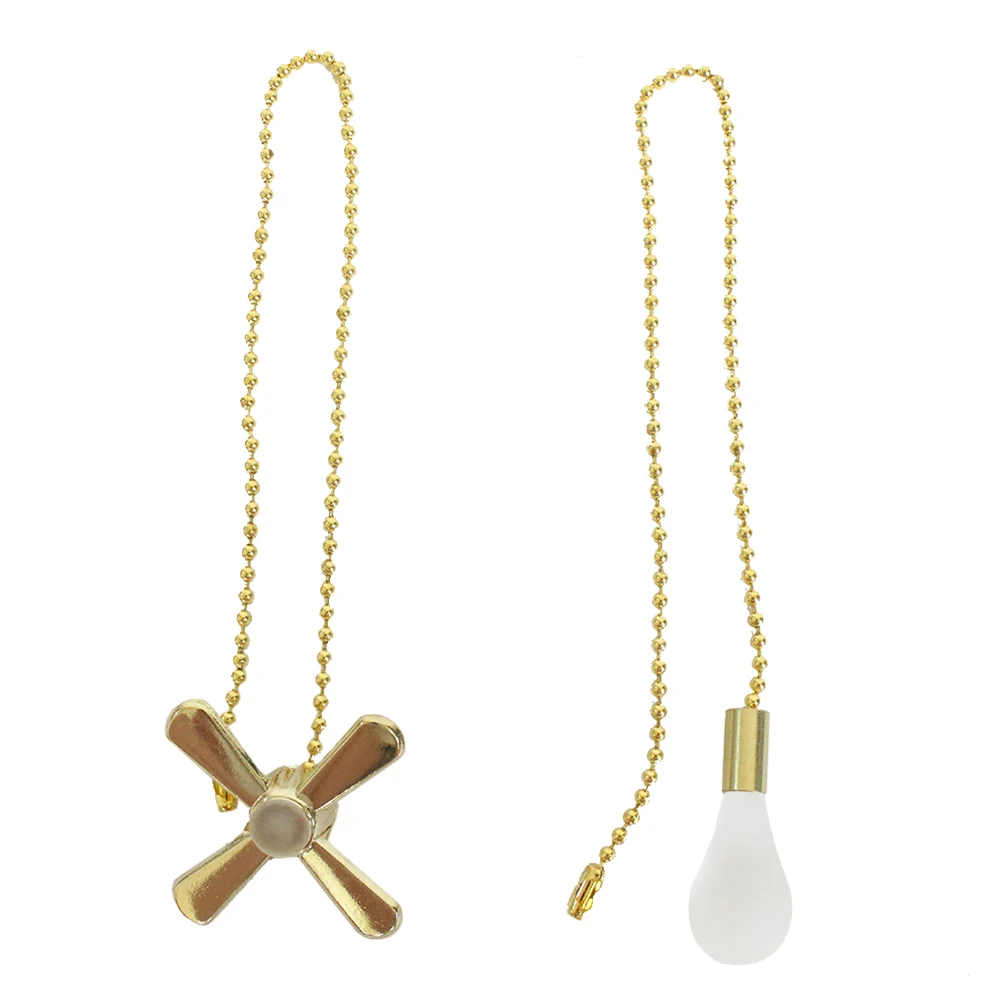 

1 Pair Rustproof Unique Durable Pendant Styling Metal With Connector Easy Install Ceiling Fan Beaded Ball Accessories Pull Chain