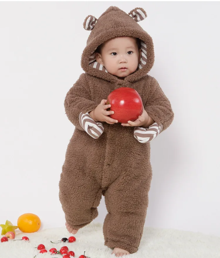 Winter Thicken Baby Romper Full Sleeve Cartoon Kids Clothing Set Cute Baby Clothes Newborn Costume (1)