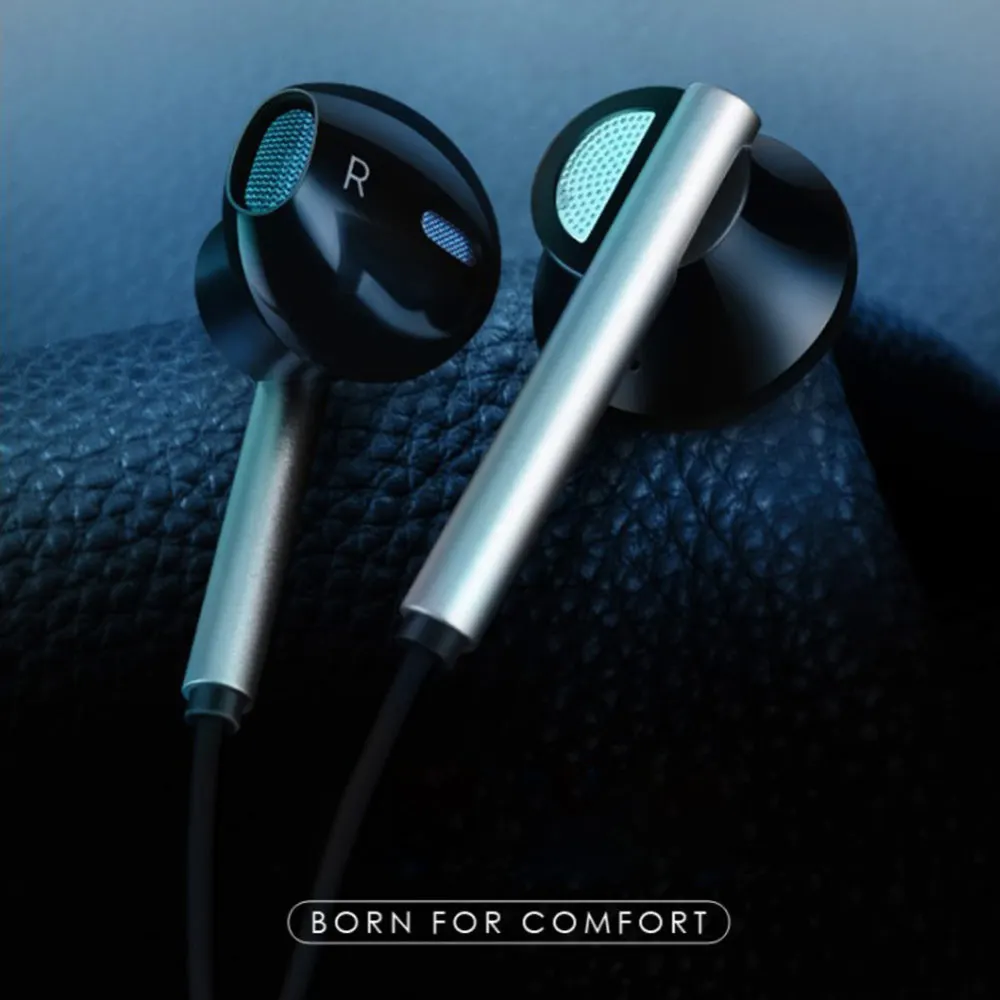 

Fashion Dynamic Drive Hi-Fi 6D Stereo Earphone Extra Bass Earbuds Wired Earphones with Microphone 3.5mm Jack In-Ear Headphones