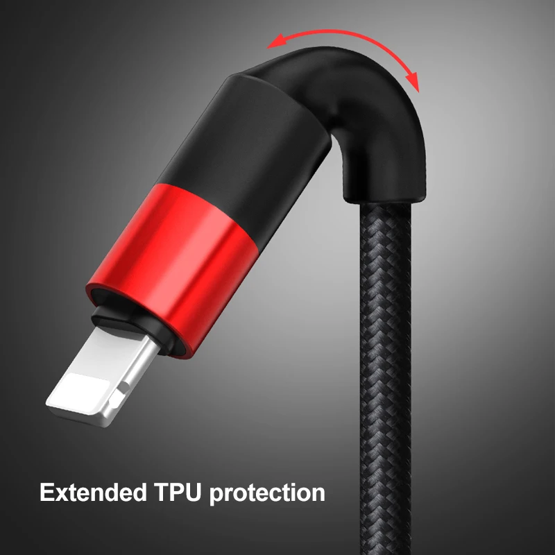 USB кабель HOCO 3 в 1 для быстрой зарядки iPhone 11 Pro X XS Max XR 7 8|Кабели мобильных телефонов| |
