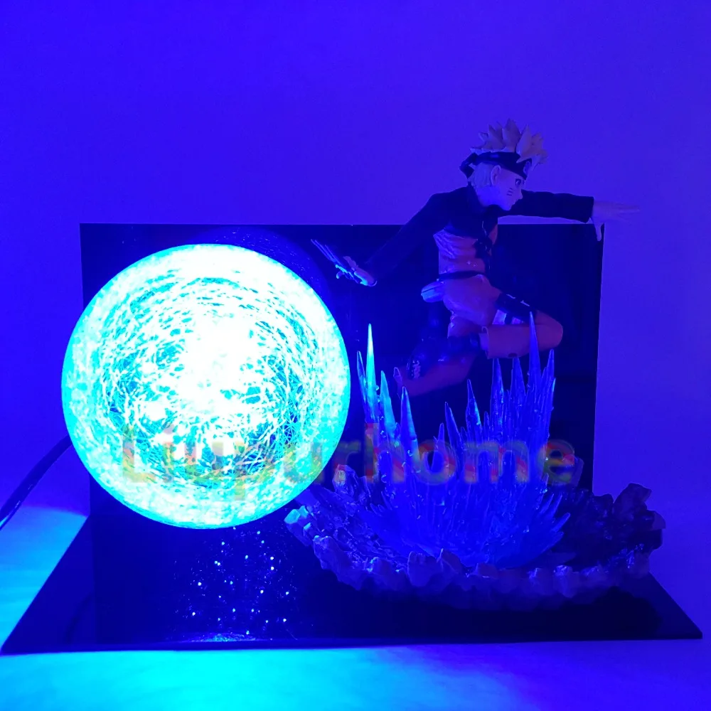 Наруто Rasengan светодиодный светильник эффект реветы аниме Наруто Ураганные Хроники Наруто Узумаки Спальня декоративный светильник ing настольная лампа