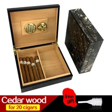 

Modern cigarette case Cedar wood cigar box Cohiba humidor 20 Storage box with matte finsih Inexpensive gift box