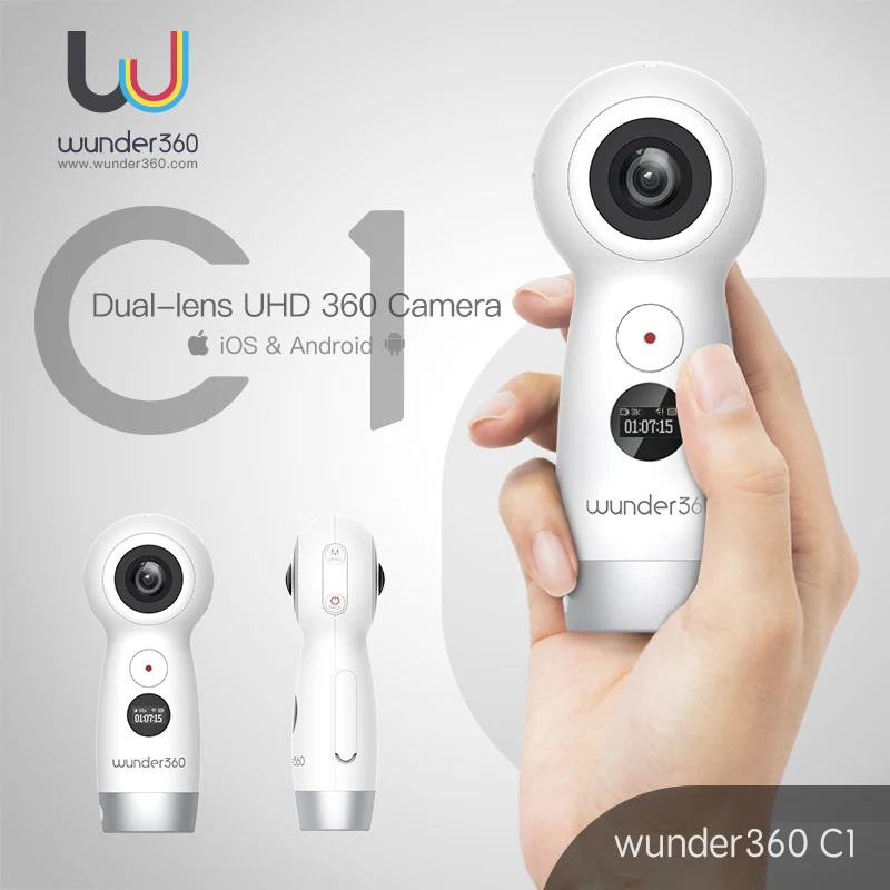 Wunder360 4 К 360 камера на градусов экшн камеры UHD Wi Fi Транслируй VR для iOS/Android OPPO XIAOMI