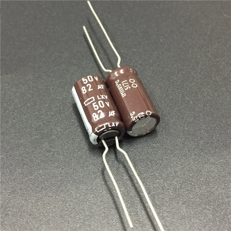 10 шт. 82 мкФ 50 в NIPPON LXV серии 8x15 мм низкое сопротивление 50V82uF алюминиевый