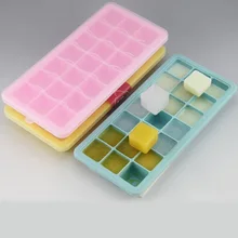 Силиконовые формы льда бокс для льда формы для питья для помощи пищевых замораживания коробка с крышкой