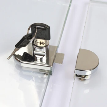 

Glass Display Cabinet/Showcase Locks Zinc Alloy Single/Double Door No Need Drilling Easy To Install