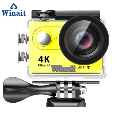  Winait 2017 popular H9 sports camera with 30 meters waterproof wifi action 1050mah battery card max