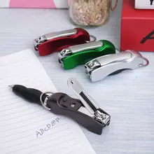 1Pc Creative Multifunction Folded Nail Clippers Ballpoint Pen Stationery Pen Home Beauty Tool