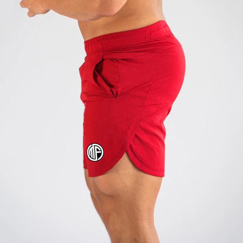 Summer Gym Shorts Men Quick Dry Running Shorts Men Fitness Slim fit Shorts Male Bodybuilding Training Sports Short Pants Man - Цвет: red48