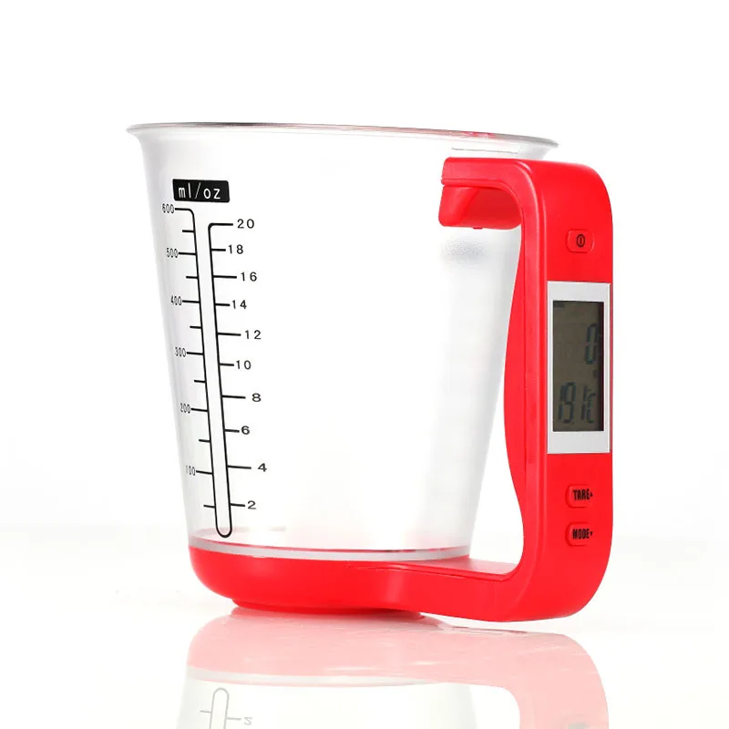 Все в одном мерная чаша с цифрами весы вес температура кухонные инструменты с ЖК-дисплеем