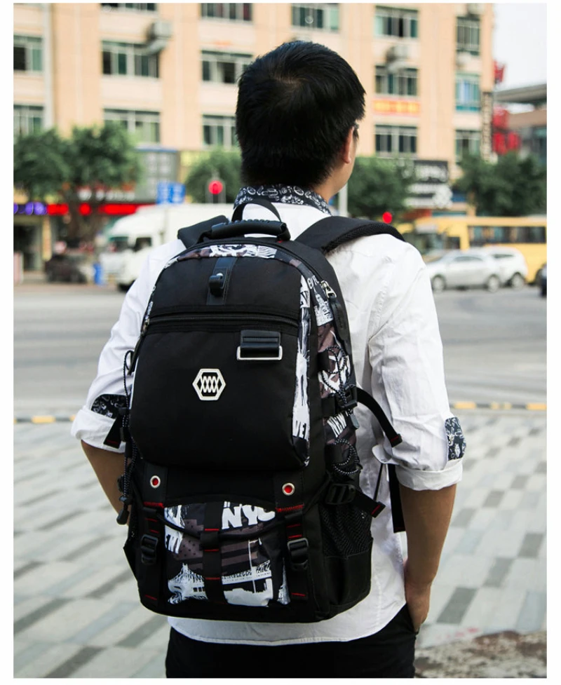 JKBW USB Charging 15.6'' Laptop Backpack Traveling Hiking Backpack Large Capacity Versatile Utility Backpack for Men (4)