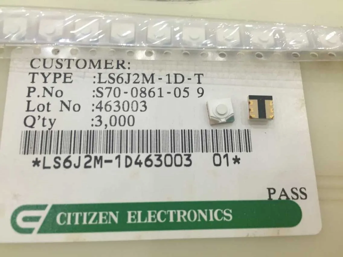 

Japan Citizen LS6J2M-1D Tact Switch Patch 6-pin Led Luminous Keys Orange Light