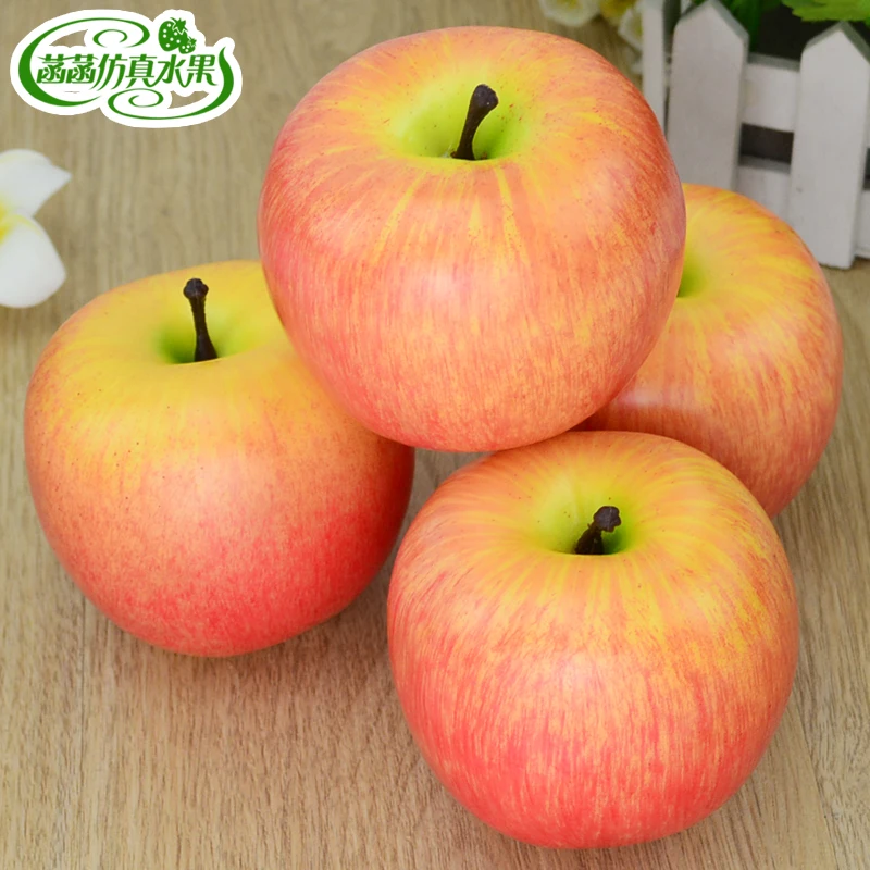 

High artificial red for apple fruit fake derlook props model
