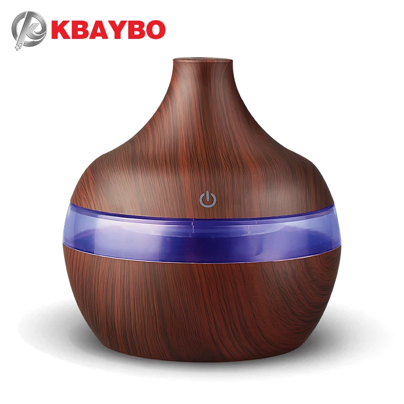 

KBAYBO 300ml Ultrasonic Air Humidifier Aroma Essential Oil Diffuser for Home USB Fogger Mist Maker with LED Night Lamp for home