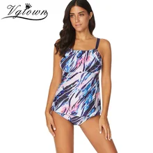 VGTOWN, женский купальник с принтом, танкини, купальник с шортами размера плюс 6XL, спортивный купальник, 2 предмета, пляжная одежда