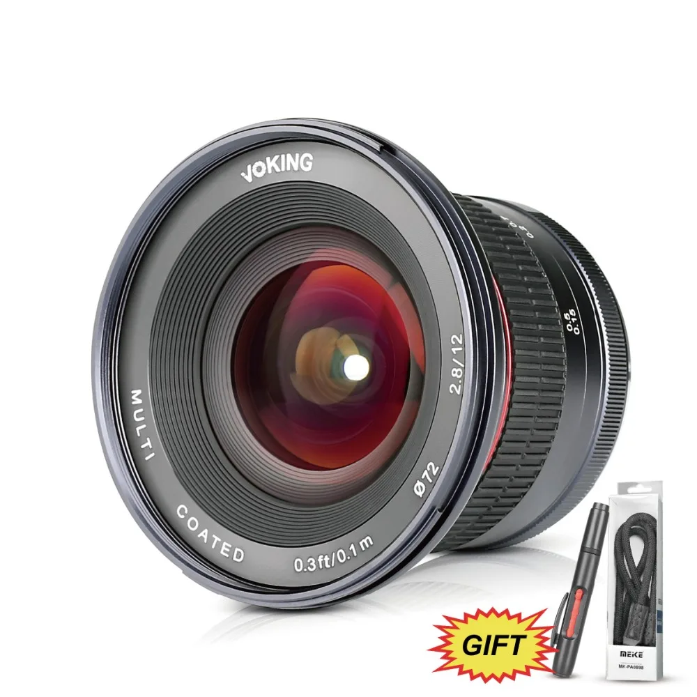 

VOKING VK-12mm f/2.8 Ultra Wide Angle Fixed Lens with Removeable Hood for Sony Alpha and Nex Mirrorless Camera with APS-C